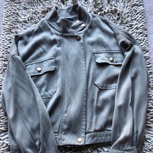 Harlowe and Graham Olive Zip Up Jacket XS